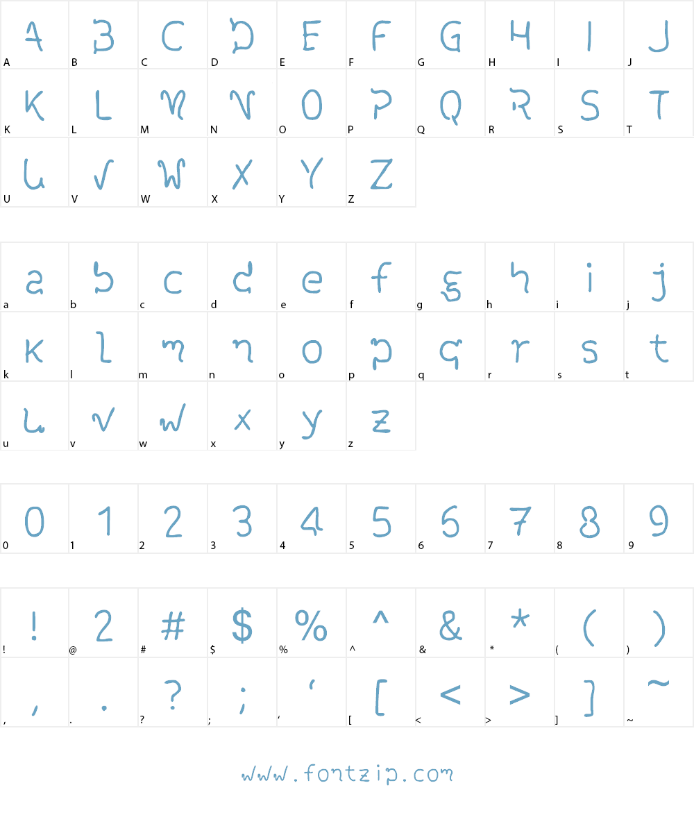 fancy of day Font Character